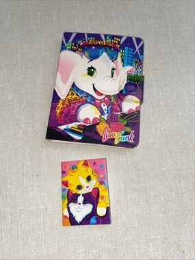Lisa Frank mini notebook elephant playing piano NOT WRITTEN IN Vintage‎